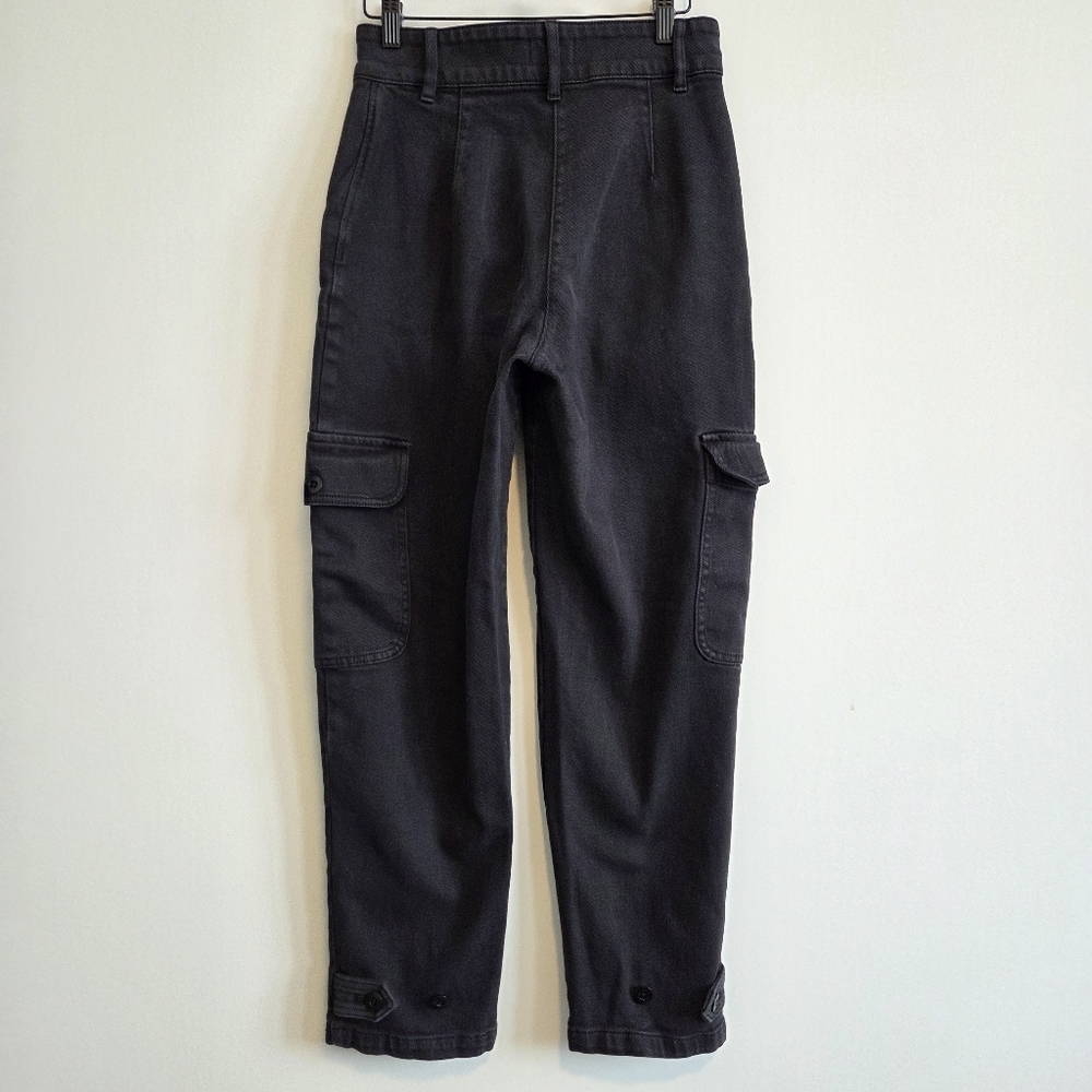 Wilfred Free Aritzia Black Cargo Pants Women’s Size 6 Adjustable Ankle - Picture 5 of 9